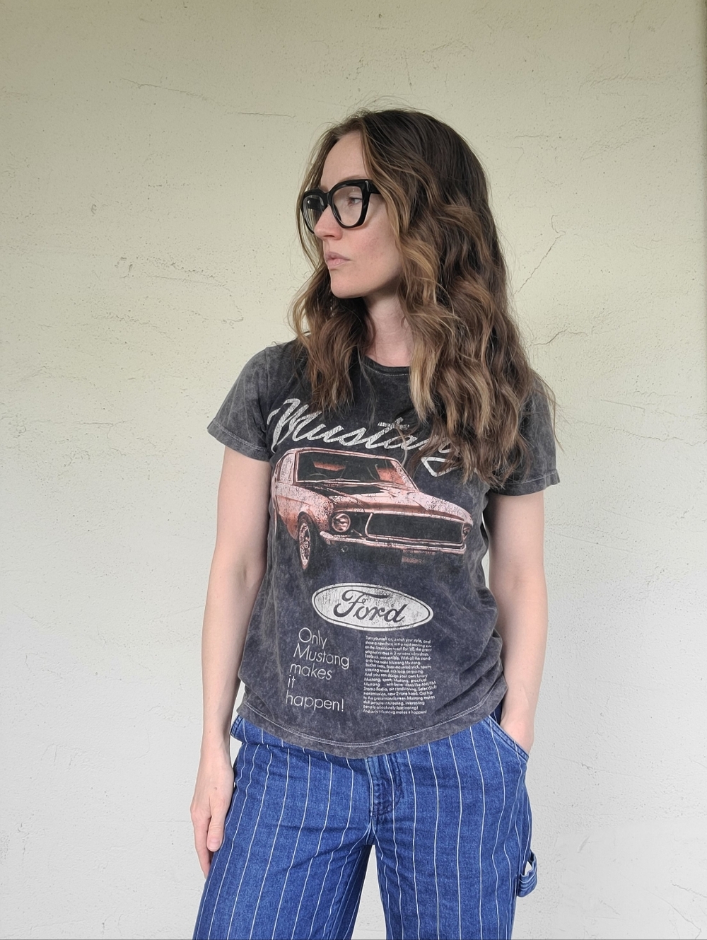 The Retro Ford Mustang Cotton Tee M